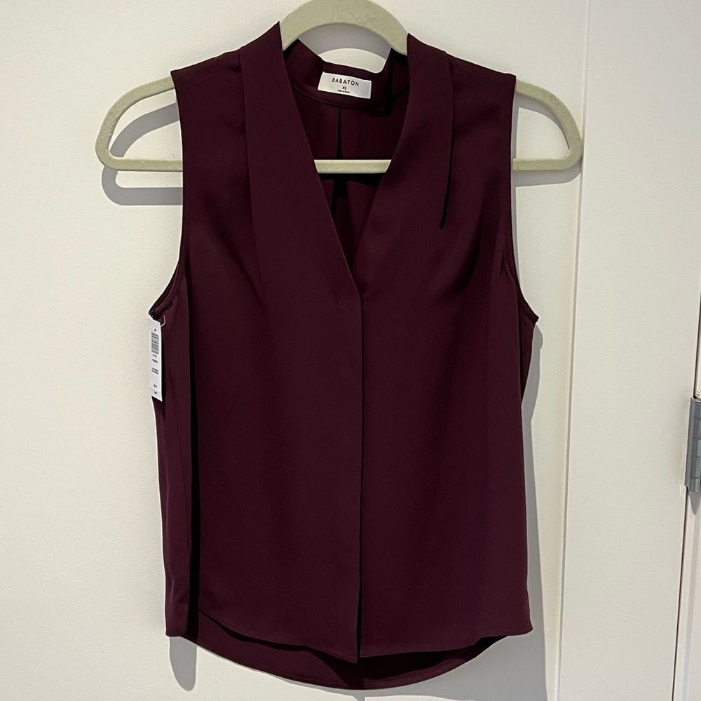 ARITZIA | NWT | Babaton Sleeveless Power Blouse in Cardamom